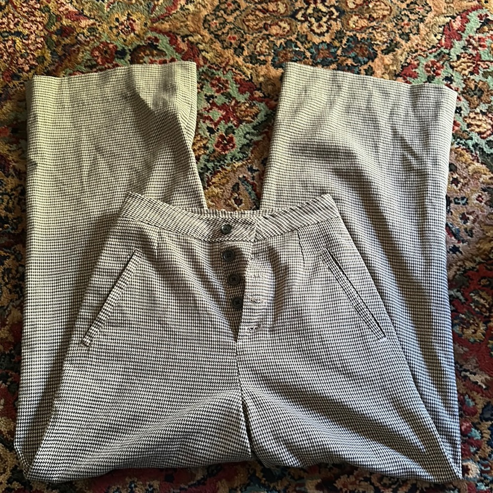 Flare plaid pants